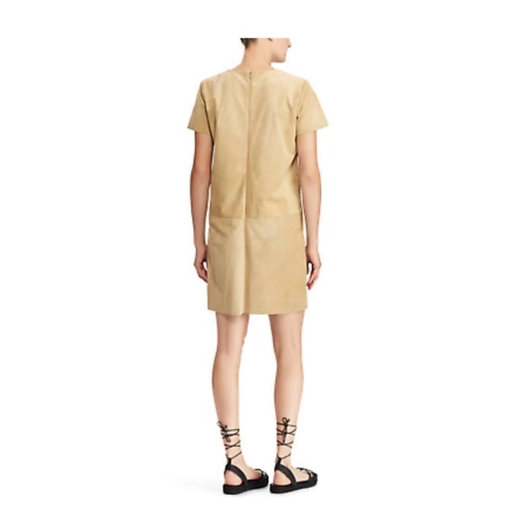 Polo Ralph Lauren Spring 2018 Madison Tan Italian Calf Suede sheath. Size 12 - Picture 2 of 4